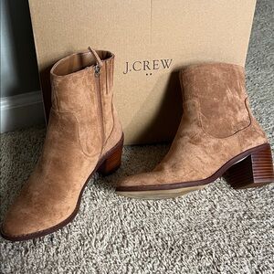 J. Crew Brown Suede like Ankle Booties